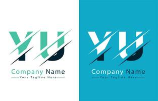 yu carta logotipo Projeto conceito. vetor logotipo ilustração