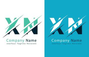 xn carta logotipo vetor Projeto modelo elementos