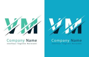 vm carta logotipo Projeto conceito. vetor logotipo ilustração