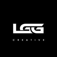 LG carta inicial logotipo Projeto modelo vetor ilustração