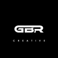 gbr carta inicial logotipo Projeto modelo vetor ilustração