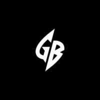 gb monograma logotipo esport ou jogos inicial conceito vetor
