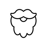 santa barba bigode ícone Projeto vetor