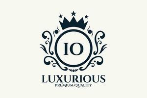 inicial carta Io real luxo logotipo modelo dentro vetor arte para luxuoso branding vetor ilustração.