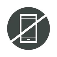 telefone não permitido ícone vetor imagem. adequado para Móvel aplicativos, rede apps e impressão meios de comunicação.