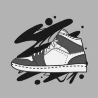 ilustração do legal sapatos com espirrado e derretido acentos para logotipos, roupas negócios, e camiseta ou adesivo impressões, fundos, e roupas coleção desenhos vetor