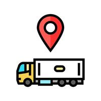 caminhão mapa localização cor ícone vetor ilustração