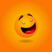 alegre, satisfeito, sorridente, feliz, rindo sorrir ou emoji. emoções. Projeto elemento para anúncio, cartazes, impressões para roupas, bandeiras, capas, crianças produtos, sites, social redes vetor