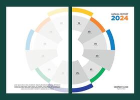 anual relatório cobrir Projeto templete vetor