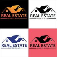 real Estado logotipo com estilo moderno para construção , arquitetura , residência , hotel , propriedade o negócio , casa interior ou exterior vetor