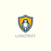 podcast escudo logotipo vetor Projeto
