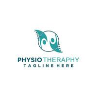 fisioterapia logotipo para massagem e o negócio com criativo elemento conceito Prêmio vetor