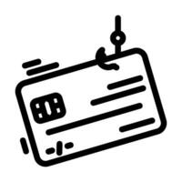 crédito cartão fraude banco Forma de pagamento linha ícone vetor ilustração