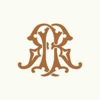 saborear sofisticação com nosso vetor monograma emblema r e r. elevar seu restaurante marca com isto de bom gosto e distintivo inspiração retrô Projeto.