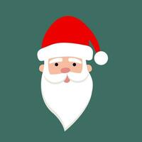 clássico santa claus face personagem ícone vetor clipart