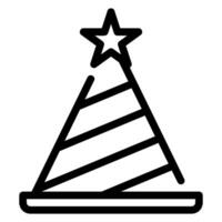 ícone de linha de chapéu de festa vetor