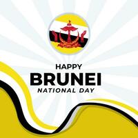 feliz brunei nacional dia. a dia do brunei ilustração vetor fundo. vetor eps 10