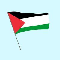 ilustração plana da bandeira da Palestina vetor