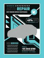 auto reparar folheto modelo vetor