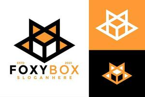 Raposa caixa logotipo Projeto vetor símbolo ícone ilustração