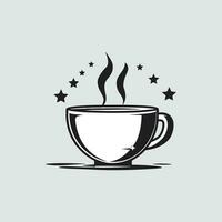 uma copo do quente café ícone logotipo vetor Projeto modelo