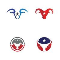 Taurus logo template vector icon ilustração design