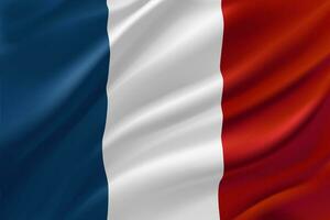 nacional bandeira do França. 3d vetor ilustração