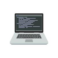 programação, escrevendo código. codificação local na rede Internet, Programas programador aplicativo, rede programação escrever em computador portátil, vetor ilustração