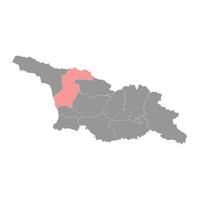 mesmogrelo Zemo Svaneti região mapa, administrativo divisão do georgia. vetor ilustração.
