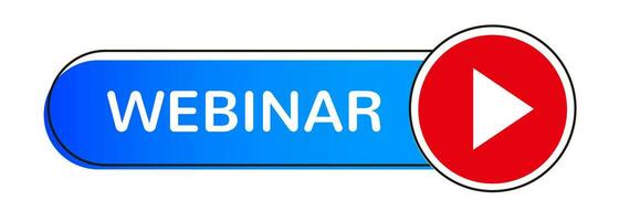 webinar emblema com microfone isolado vetor