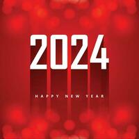 feliz Novo ano 2024 celebração cartão fundo vetor