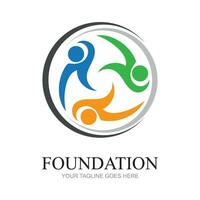 juventude Fundação logotipo criativo pessoas Educação logotipo conceito vetor