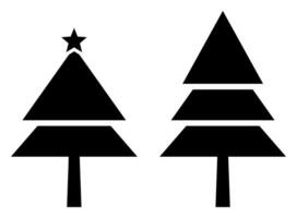 silhueta estilo Natal árvore ícone. vetor isolado em branco fundo.