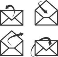 definir envelope carta de ícones. modelo de vetor de ícone de envelope. elemento de símbolo de correio. sinal de correspondência para web ou design de impressão.