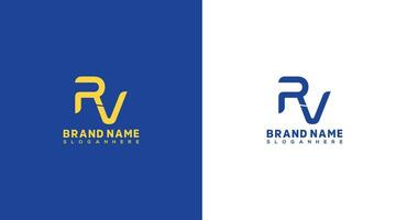 inicial carta rv logotipo Projeto modelo. gráfico alfabeto símbolo para corporativo o negócio identidade vetor