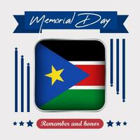 sul Sudão memorial dia vetor ilustração
