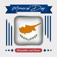 Chipre memorial dia vetor ilustração