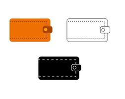 conjunto de designs de carteira simples vetor