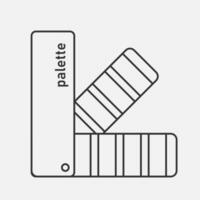 cor cartão paleta ícone. tecido amostras. vetor