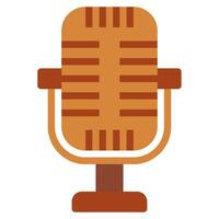podcast microfone ícone ilustração vetor