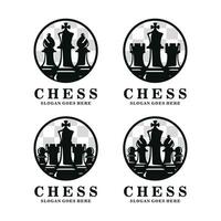 xadrez logotipo conjunto vetor ilustração