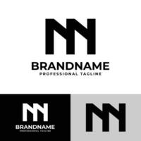 carta nn monograma logotipo, adequado para qualquer o negócio com n ou nn iniciais. vetor