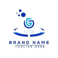carta gg azul profissional logotipo para todos tipos do o negócio vetor