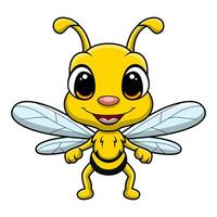 fofa abelha desenho animado em branco fundo vetor