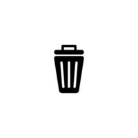 Lixo bin ícone ilustração projeto, plano Lixo pode símbolo modelo vetor