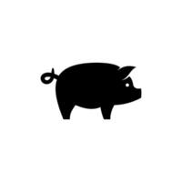 simples plano porco ícone ilustração vetor