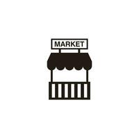 simples plano mercado ícone ilustração projeto, silhueta mercado símbolo modelo vetor