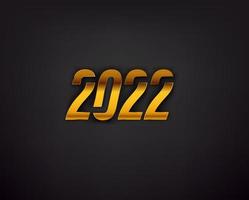 2022 dígitos em fundo preto vetor