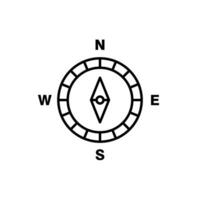 simples bússola ícone ilustração projeto, círculo bússola símbolo com vento direção modelo vetor