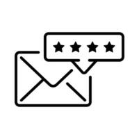 linha estilo ícone Projeto para o email e Avaliação vetor